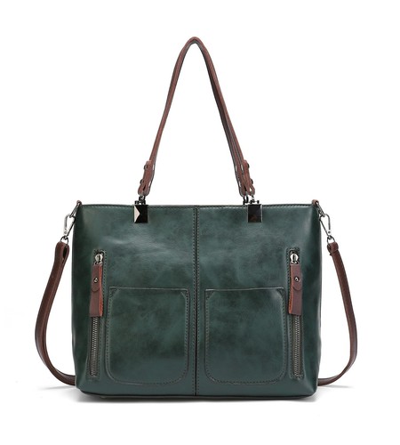 Vintage Leather Tote Bags for Women Large Capacity Zipper Top-handle Bag Ladi...