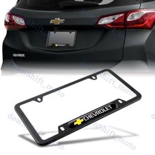 1pcs For Chevy Chevrolet Black Metal Stainless Steel License Plate Frame New