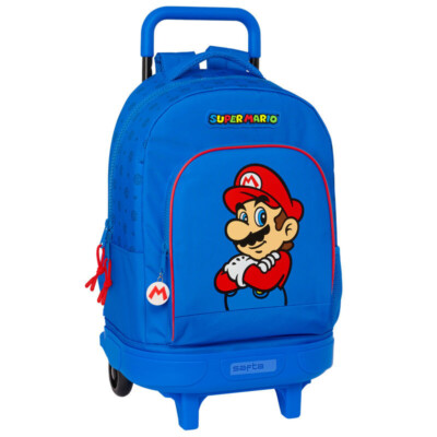 Rolling Backpack Super Mario School Bag Super Mario Rolling