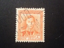 NEW ZEALAND 1938-1947 KING GEORGE VI 2D ORANGE - USED KGVI