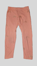 There Abouts Peach Leggins with Glitter Gold Rainbows Size XXS 4/5