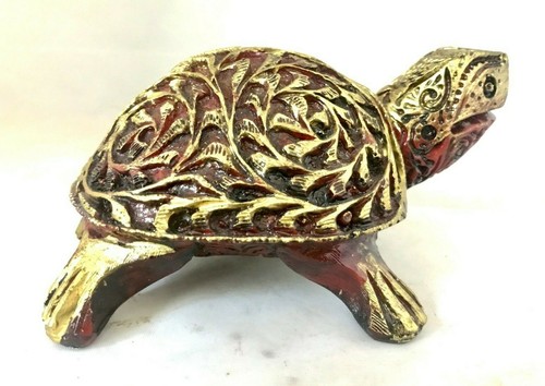 Vintage Tortuga Animales Adorno de Figurita Estatua Buena Suerte Regalo Jardín - Picture 2 of 7