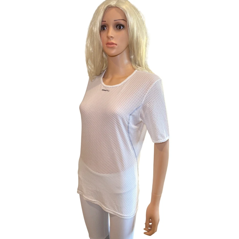 Top de manga corta Craft para mujer L1 Ventilation Active blanco mediano Foto 4 de 4