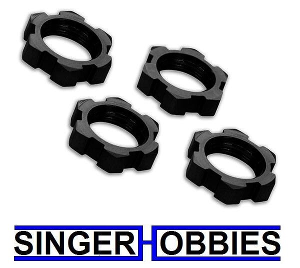 Traxxas Wheel nuts, splined, 17mm, serrated (black-anodized) (4) Traxxas Wheel nuts, splined, 17mm, serrated (black-anodized) (4)