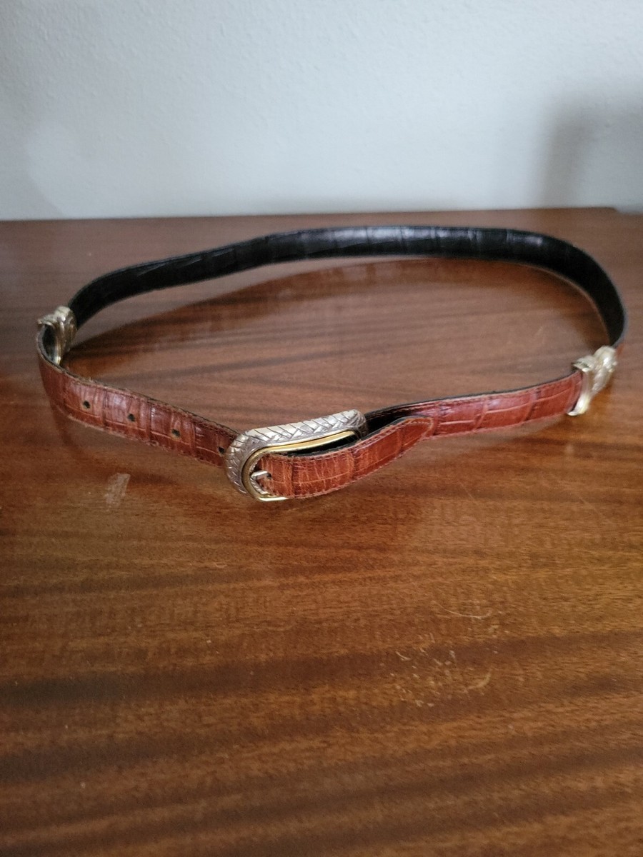 Az Tex Marcus Two Tone Reversible Western Leather Belt Size 32 Marcus Two Tone Reversible Belt – aztex-hats main image 4