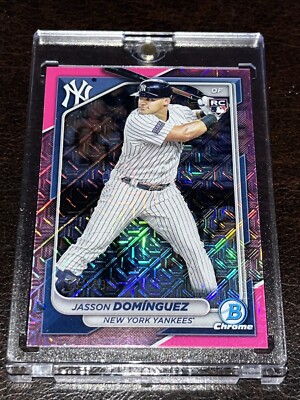 2024 Bowman Chrome Mega JASSON DOMINGUEZ RC Pink Mojo Refractor /199 Mega Box 94