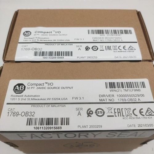 New Factory Sealed 1769-OB32 SER A CompactLogix 32 Pt 24VDC D/O Module CA STOCK - Picture 1 of 2