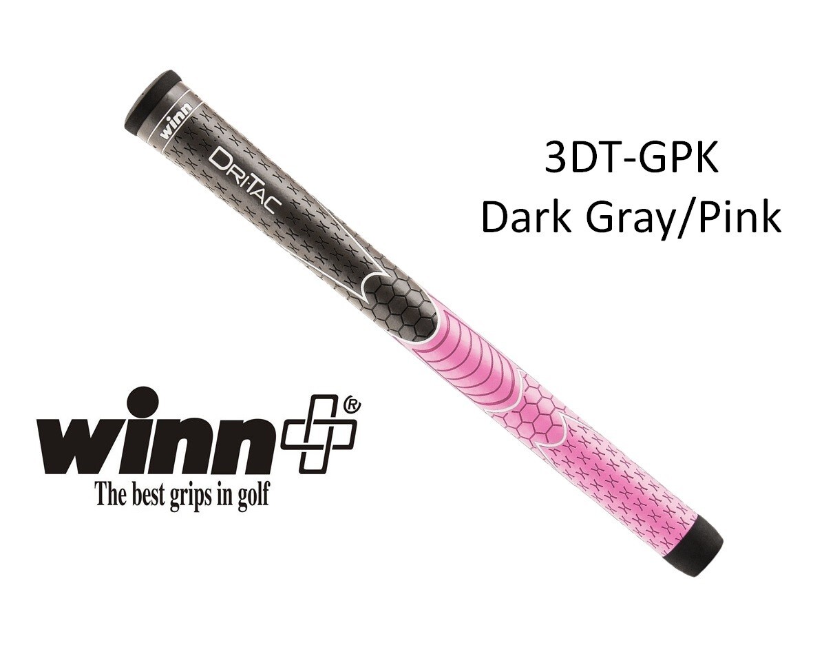 Winn Dri-Tac Golf Grips for Women - Pink/Dark Grey 3DT-GPK | eBay