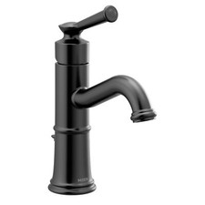 MOEN Belfield 6402BL One-Handle Bathroom Sink Faucet with Drain Assembly and
