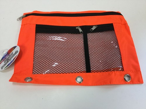 Inkology Pencil Binder Pouch for 3 Ring Binder w/ Zipper & Clear Window, 3/PACK - 第 3/7 張圖片