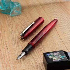 Nishio Mini Red Celluloid Fountain Pen