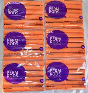 6 Dozen Tangerine Orange Perm Rods 3 4 Jumbo Long Enough To Do A