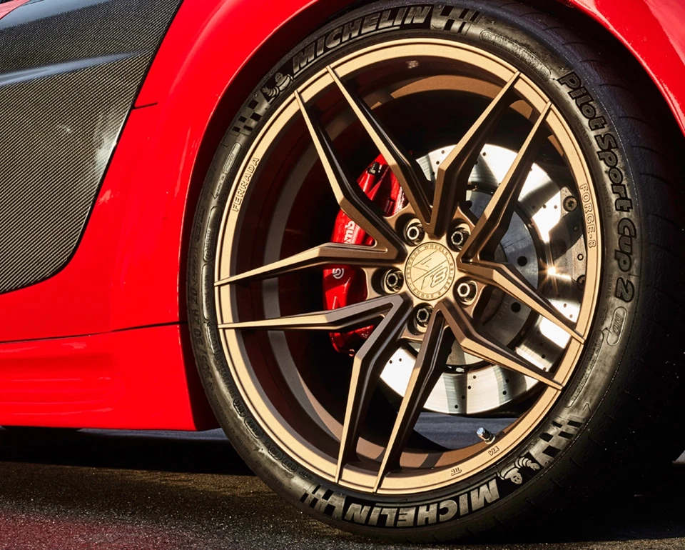 RUEDAS CÓNCAVAS FERRADA FR5 BRONCE MATE 20" PARA AUDI A7 S7 20X11 Foto 3 de 4