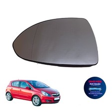 PIASTRA SPECCHIO SPECCHIETTO VETRO VETRINO SINISTRO SX PER OPEL CORSA D DAL 2006