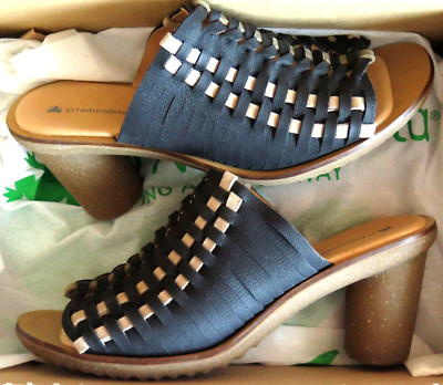 EL NATURALISTA Spain Pumps Gr. 39 raues Leder gepolsterte InnenSohle Pantoletten