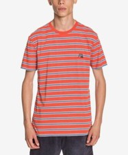 MSRP $35 Quiksilver Red & Blue Stripe Logo Cr...