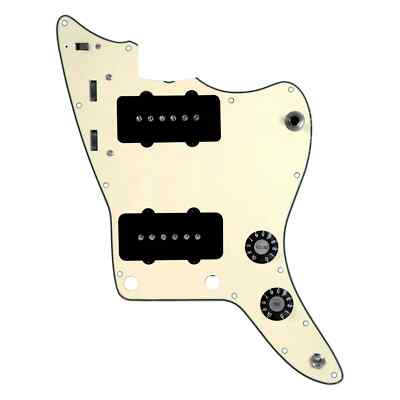920D Custom Upgraded Jazzmaster Vintage Loaded Pickguard Black on Cream