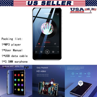 WiFi Mp3 Player with Bluetooth 4-core 4.0'' Full Touch Screen Mp3 Mp4 Player USA