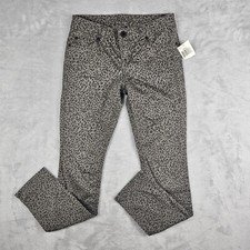 NWT Guess Los Angeles Cheatah Power Skinny Stretch Pants Women Size 25 Mid Rise