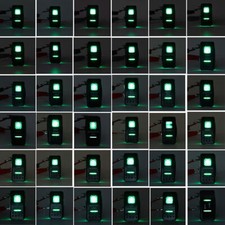 Car Van Boat Marine Dash Rocker Switch 12V 24V ON-OFF LED Green Light Waterproof