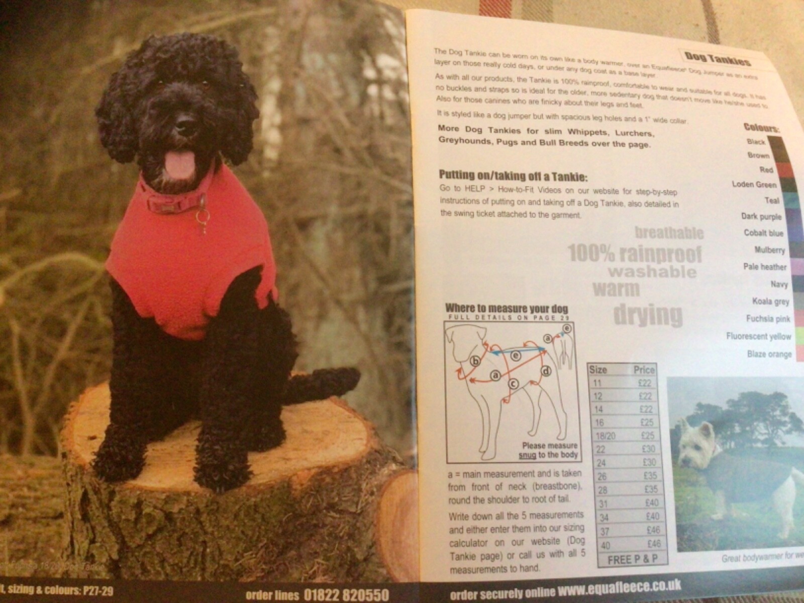 EQUAFLEECE Tankie size 18 / 20 Green Fleece Dog Coat eBay