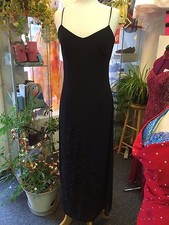 Coty Special Occasional Evening Beaded Embroidery Black Dress.Med. 250.00