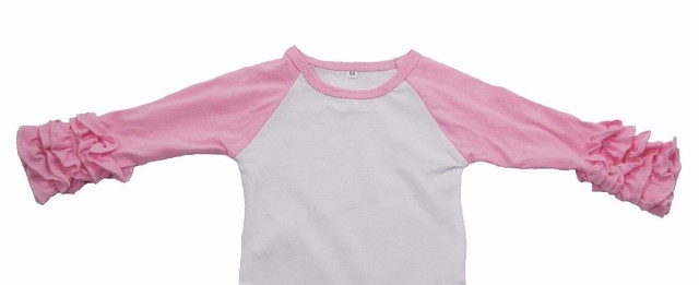 raglan ruffle sleeve shirts
