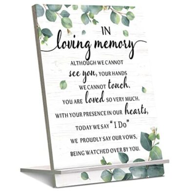  Memorial Table Sign for Wedding, Wedding Wooden Decorations for Fresh