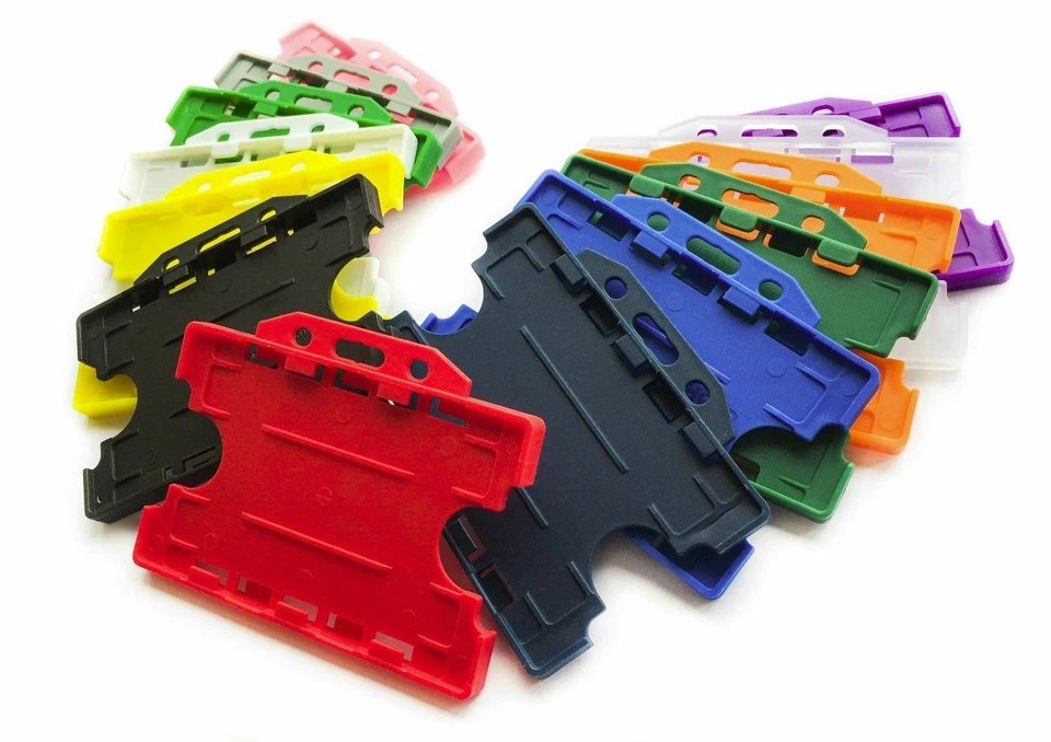 Double Sided Plastic Rigid ID Card Holder ID Badge Holder Free POSTAGE - Image 2 of 3