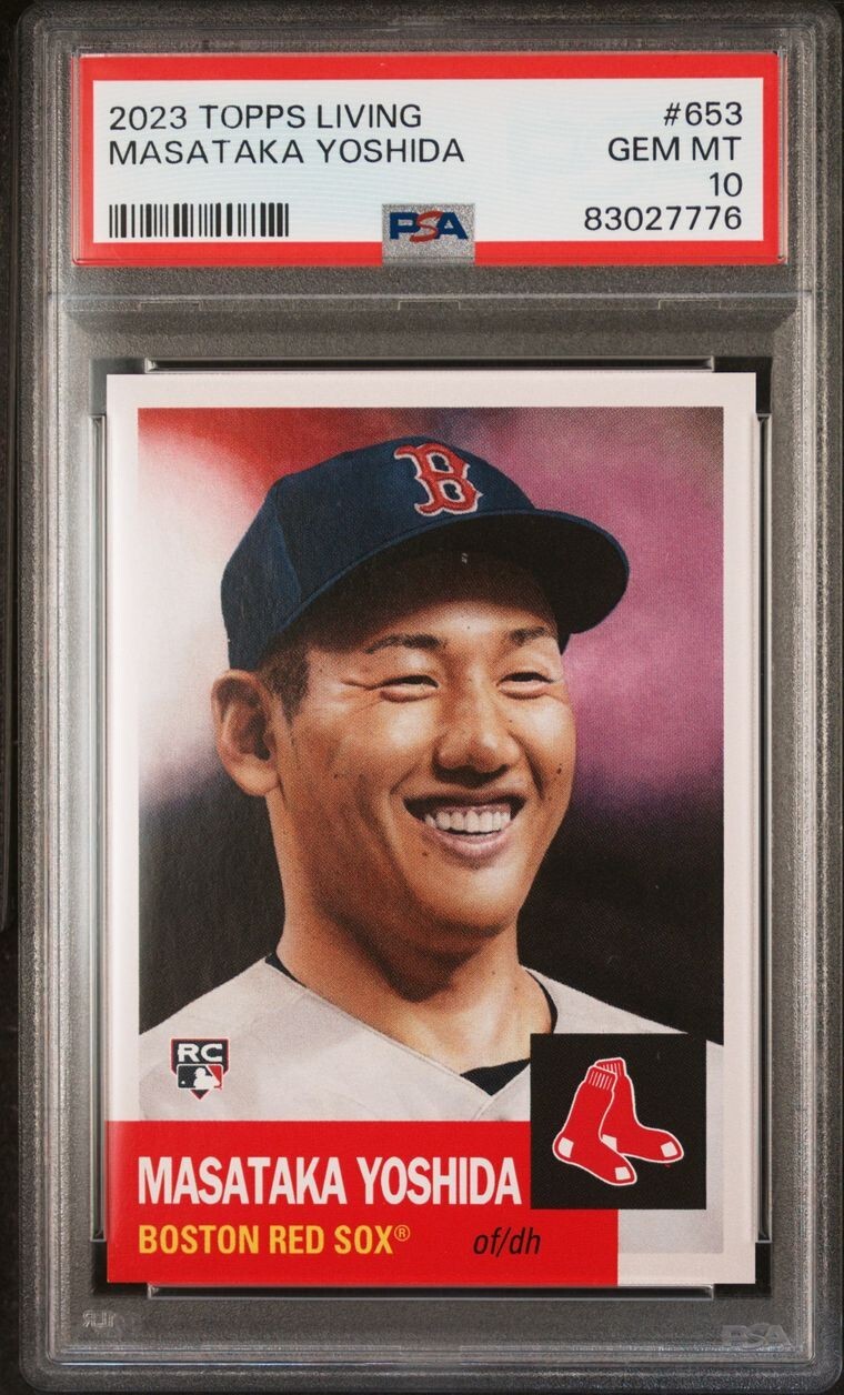 2023 Topps Living Set Masataka Yoshida #653 PSA 10 Gem Mint Rookie RC Red Sox