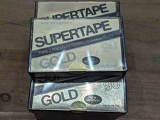 Lot of 13 Realistic Supertape Gold 90 Cassette Audio New