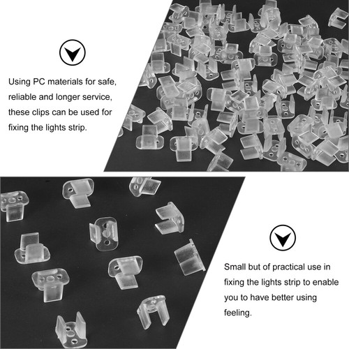 100 Pcs Installation Clips LED Strip Lights Belt Fixing Buckle Mounting for - Picture 9 of 10