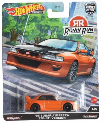 Hot Wheels Car Culture Subaru Impreza 22B-STi 1/64 Car - Orange (HCK14)