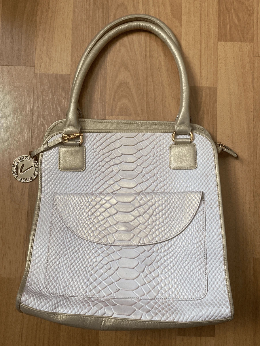 White sales croc purse