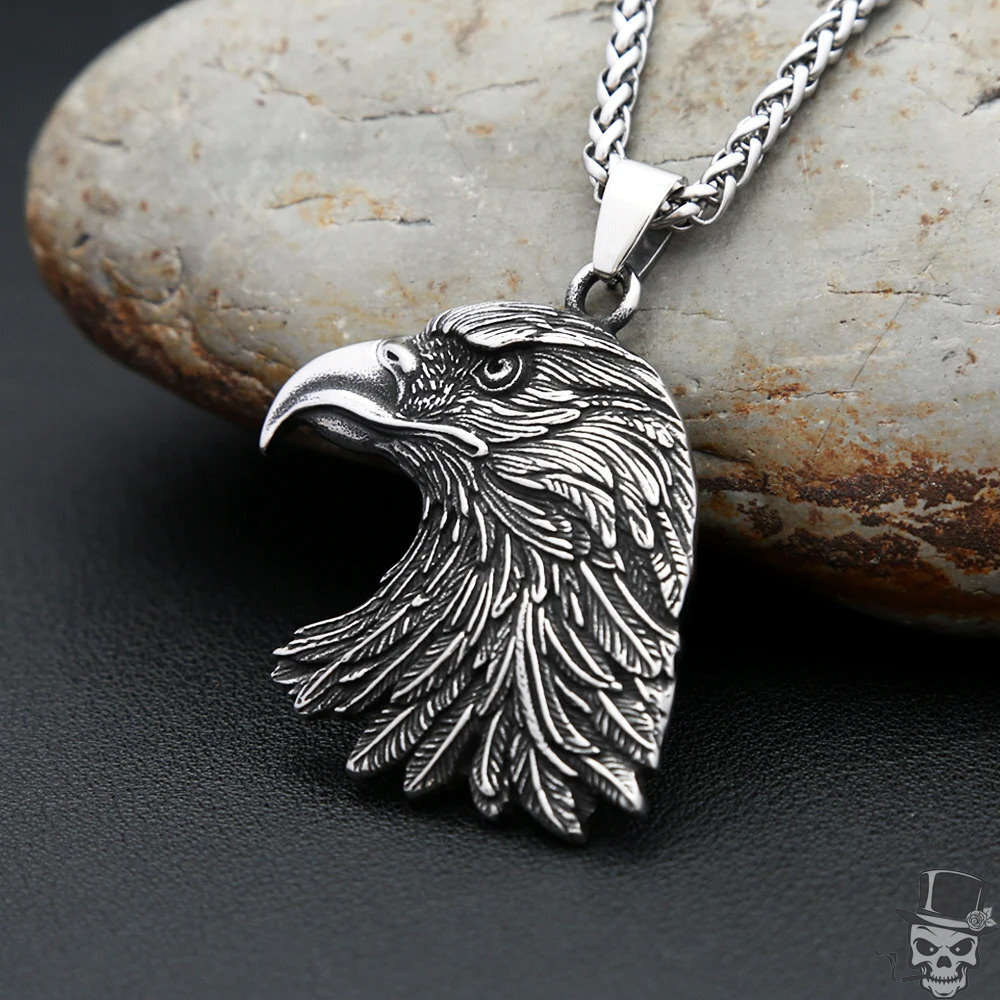 Sculpt Rings™ 316L Stainless Steel Eagle Head Pendant Sculpt Rings™ 316L Stainless Steel Eagle Head Pendant