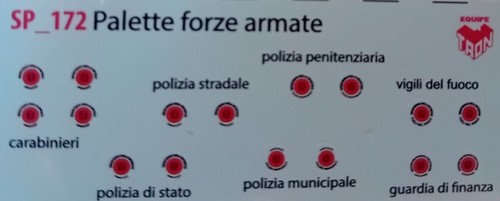 ACCESSORI 1/43 PALETTE SEGNALETICHE FORZE DELL'ORDINE/POMPIERI TRON SP172 - Foto 2 di 2