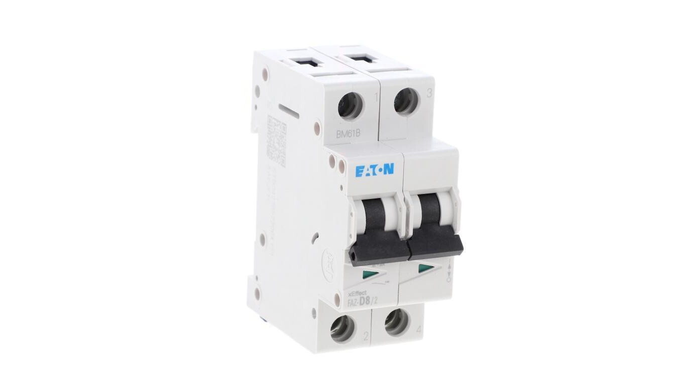 Circuit breaker 2P D 8A 15kA AC FAZ-D8/2 278778 /T2UK