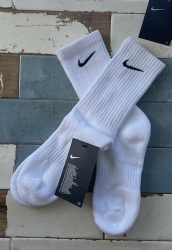Nike Everyday White Cushioned Cotton Socks Small Junior Children Woman Kids 2-5 - Picture 5 of 6