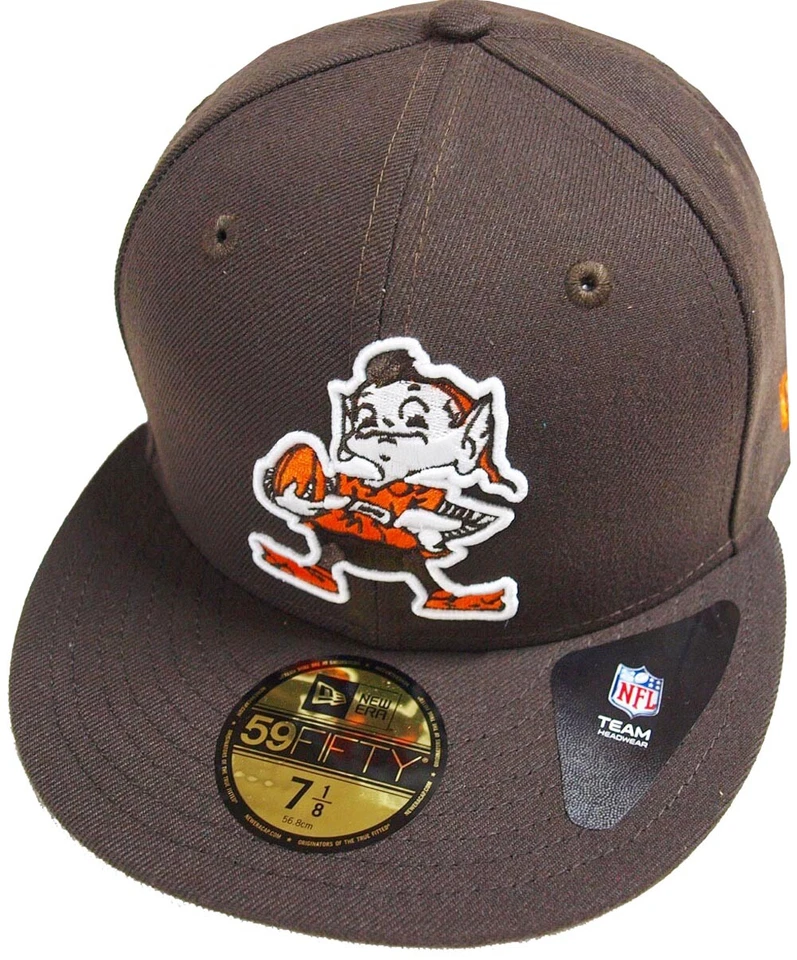 New Era Cleveland Browns Cc Logo NFL Cap 59Fifty Fitted Baseball Édition Limitée - Photo 1/1