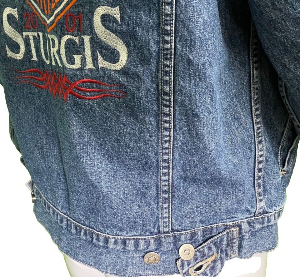 Chaqueta vaquera para mujer Canyon River Blues Harley Davidson 2001 Sturgis talla S Foto 4 de 4