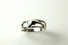 Dolphin 925 Sterling Silver Size 7.75 Split Band Ring 2.4 Grams RIN4531 