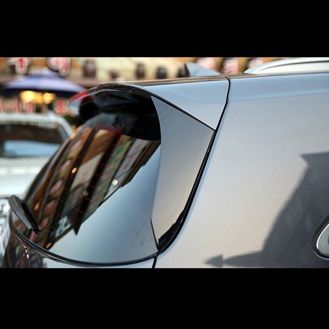 Rear Glass Side Wing Spoiler Painted Black for Kia All new Sorento 2016