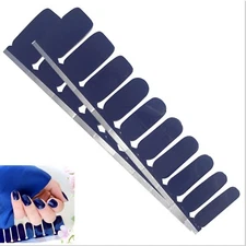 Jaysea Arts Nail Wraps, Color Deep Dark Blue Street Nails Polish Art Wraps, B4G1