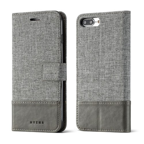 Luxury Canvas Leather Magnetic Wallet Card Flip Stand Case Cover For Cell Phones - Picture 13 of 39