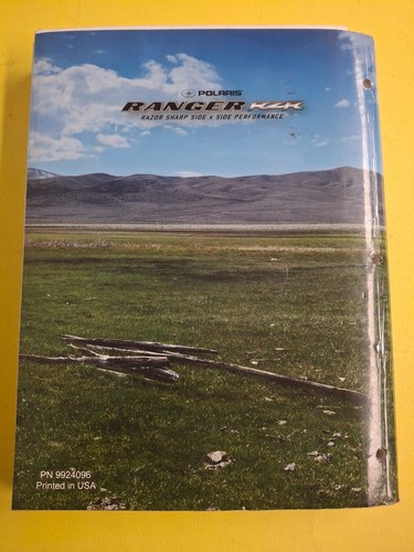 2013 POLARIS OEM RANGER RZR XP 900 Service Manual P/N 9924096 - Picture 3 of 3