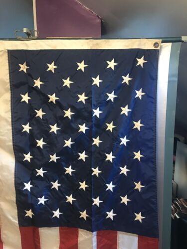 Vintage American FLAG 46" X 72" - No Rips or Holes - Made in USA - Picture 2 of 7