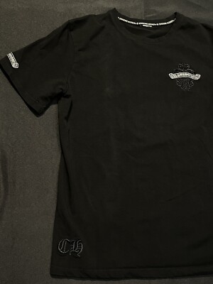 CHROME HEARTS ラグランTシャツ初期デザイン RARE LEATHER PATCH MODEL CHROME HEARTS TSHIRT FITS SIZE S SMALL