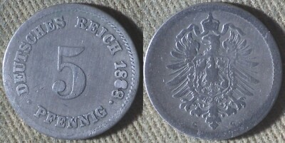Errors : Germany Emp. 1888G 5 Pf. Center ''8'' Totally Filled #3 IREC420