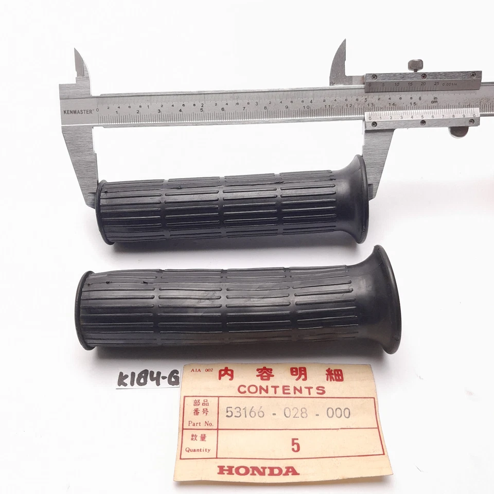 Rubber Grips Honda S90 S110 CT90 CB100 CB125 CL90 CL100 CL125 NOS 1Pair - Изображение 2 из 4