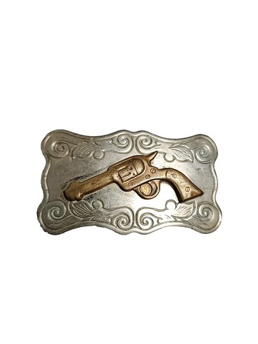 Vintage Sand & Sage Nickel Silver Buckle Belt, Horse Buckle  display picture 3